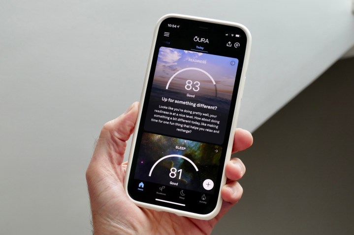 The Oura Ring app's main screen.