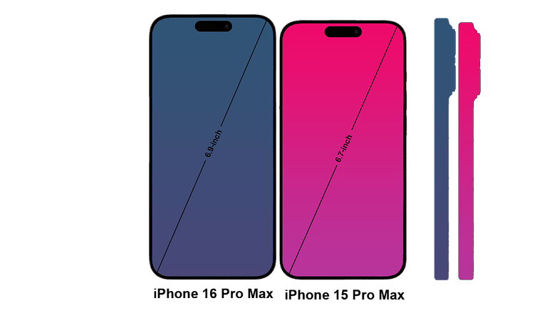 Apple iPhone 16 Pro vs iPhone 15 Pro size and weigh-in