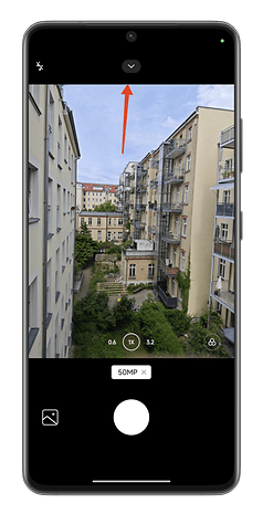 HyperOS screenshots showing how to edit the camera mode carousel on your Xiaomi smartphone.