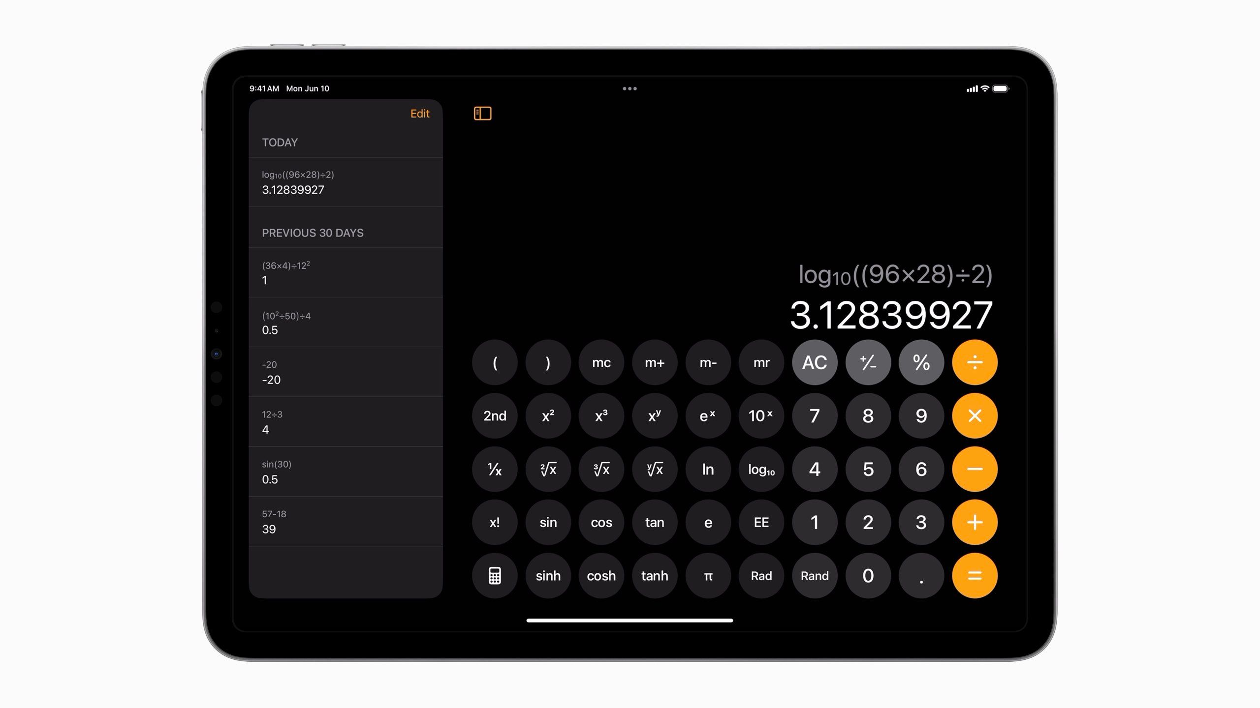 iPad calculator app