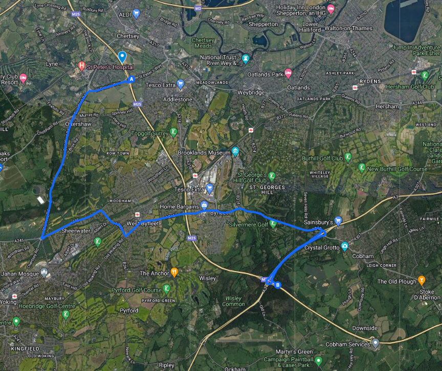 Motorway vehicles will be directed along a diversion route on A-roads