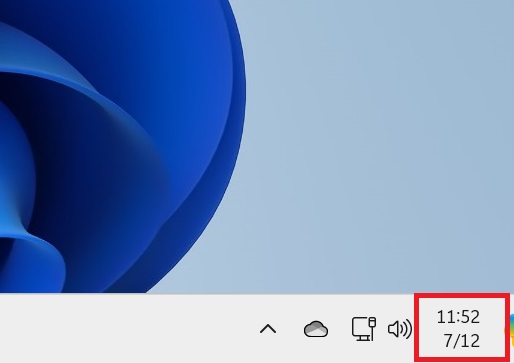 truncated date and time and hidden notification bell icon in windows 11