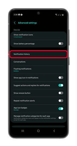 How to see old notifications on a Samsung Galaxy