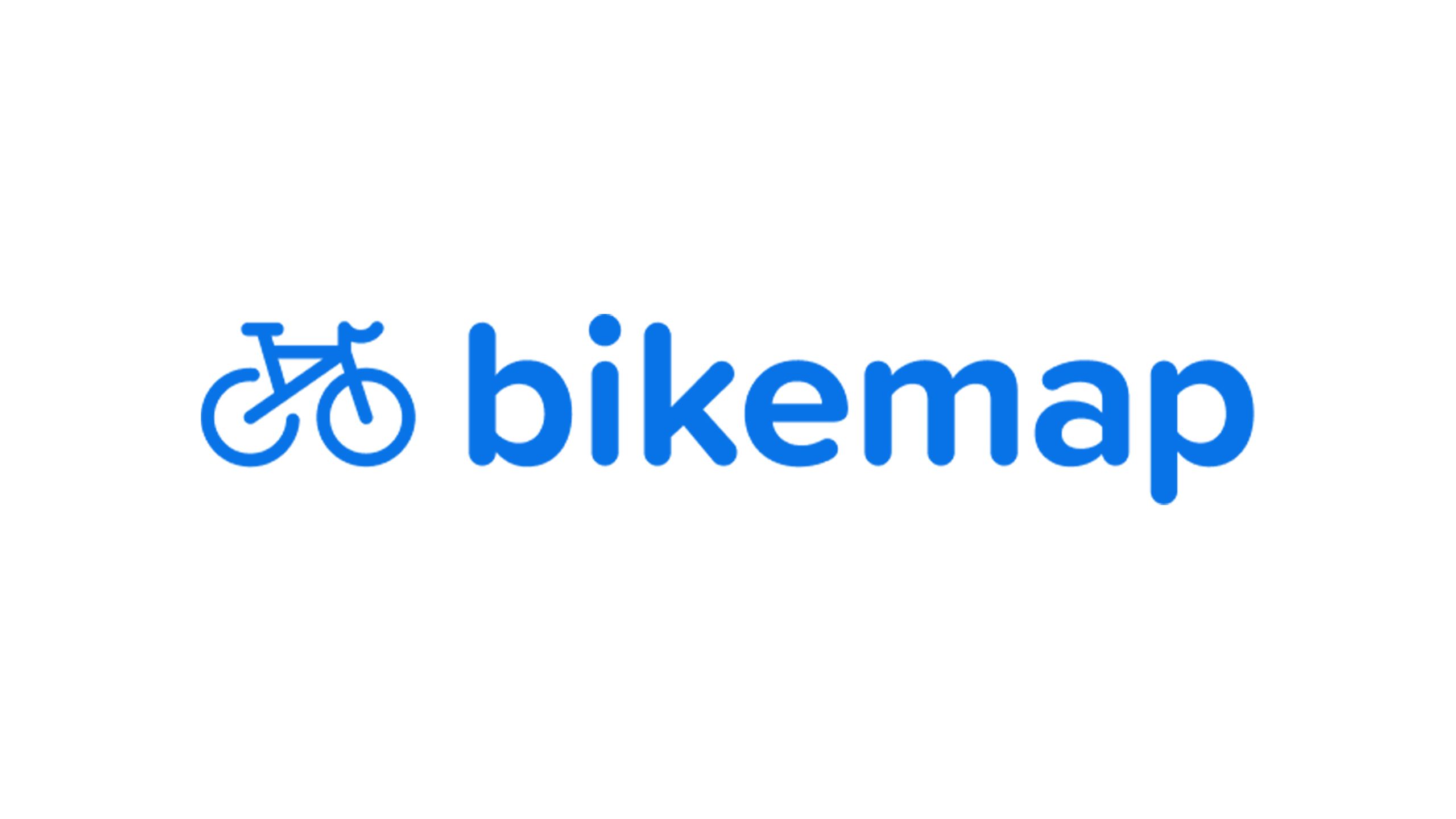 The blue Bikemap logo against a white background.