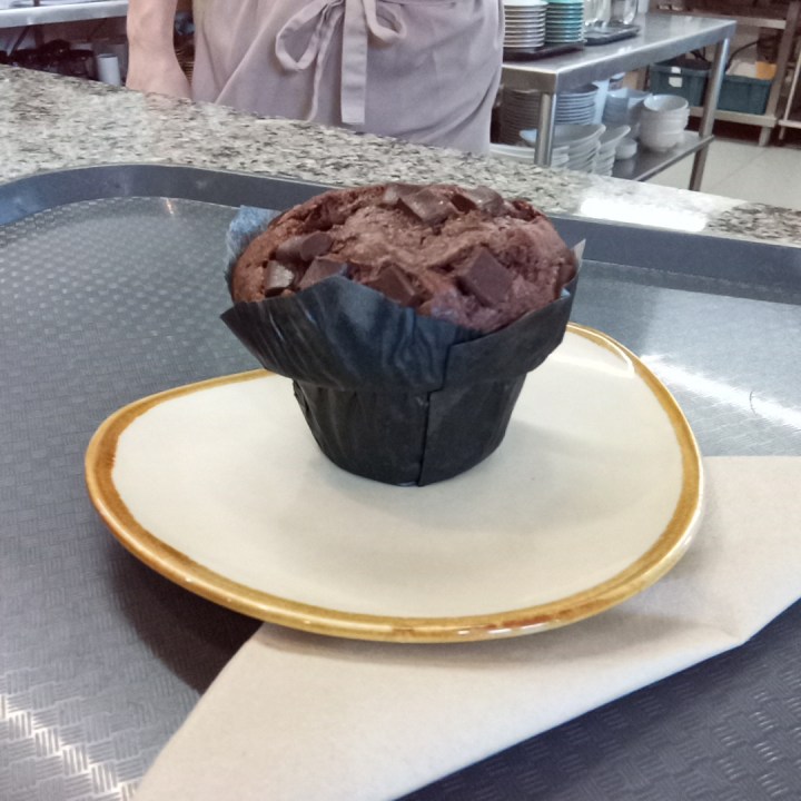 An original photo taken with the Rabbit R1, showing a muffin.