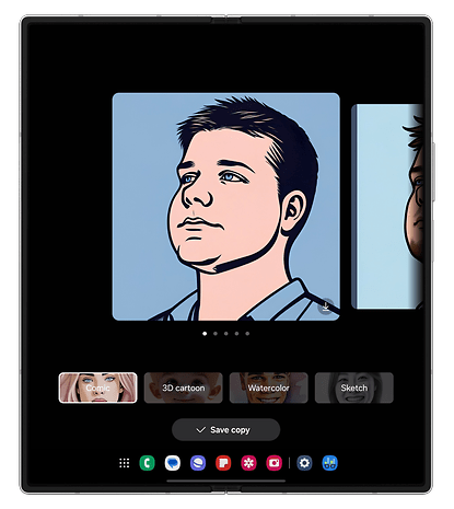 AI ​​Portrait Studio feature screenshot on the Samsung Galaxy Z Fold 6.