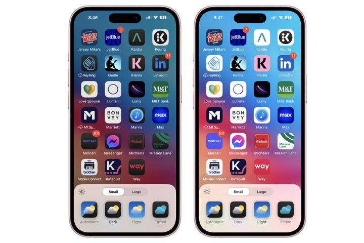 Customization of iPhone home screen on iOS 18.