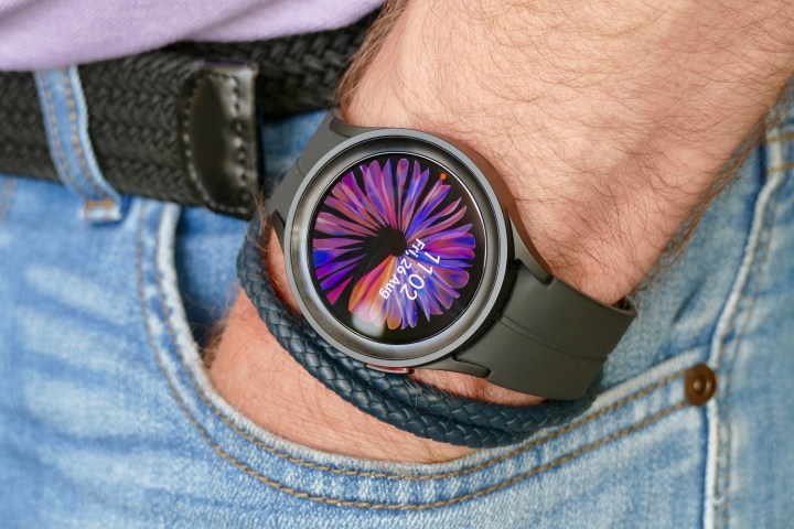 Man wearing a Galaxy Watch 5 Pro.