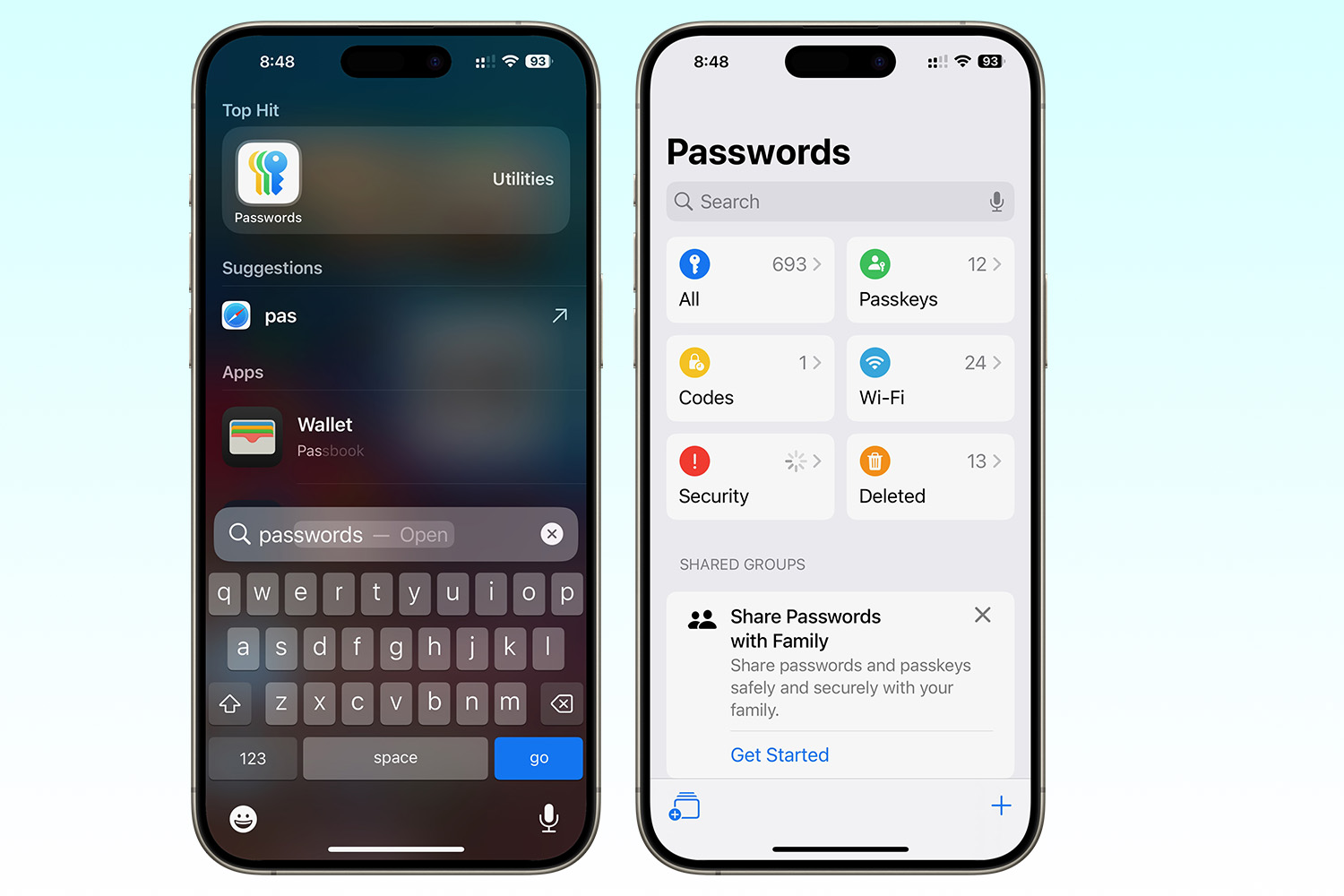 iOS 18 password app.