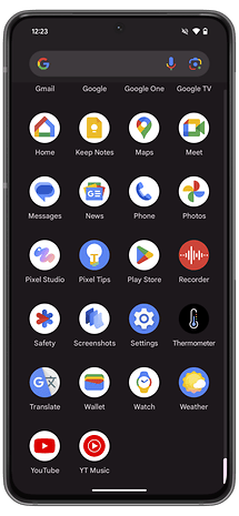 Screenshot from the Google Pixel 9 Pro app drawer