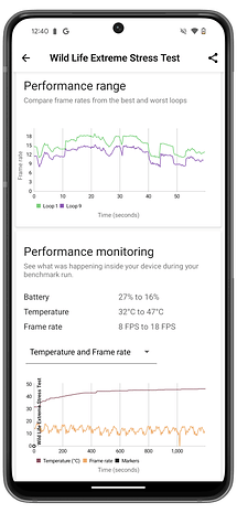 Screenshot from the Google Pixel 9 Pro benchmark results