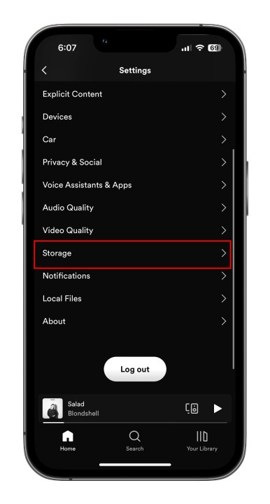 How to download music and podcasts from Spotify: Storage