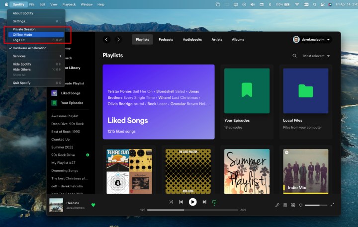 How to download music and podcasts from Spotify: Desktop offline mode.