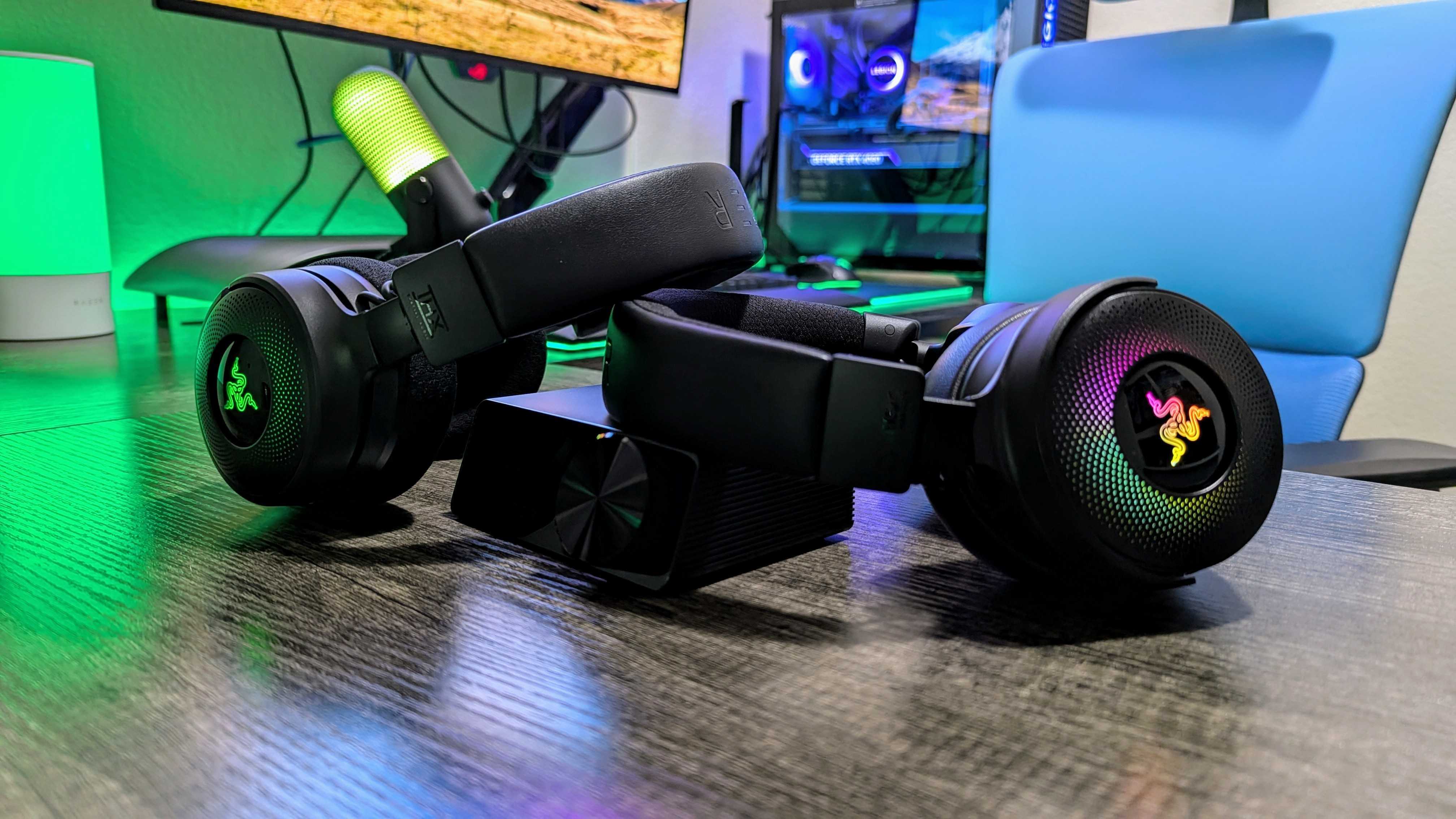 Image of the Razer Kraken V4 Pro wireless gaming headset.