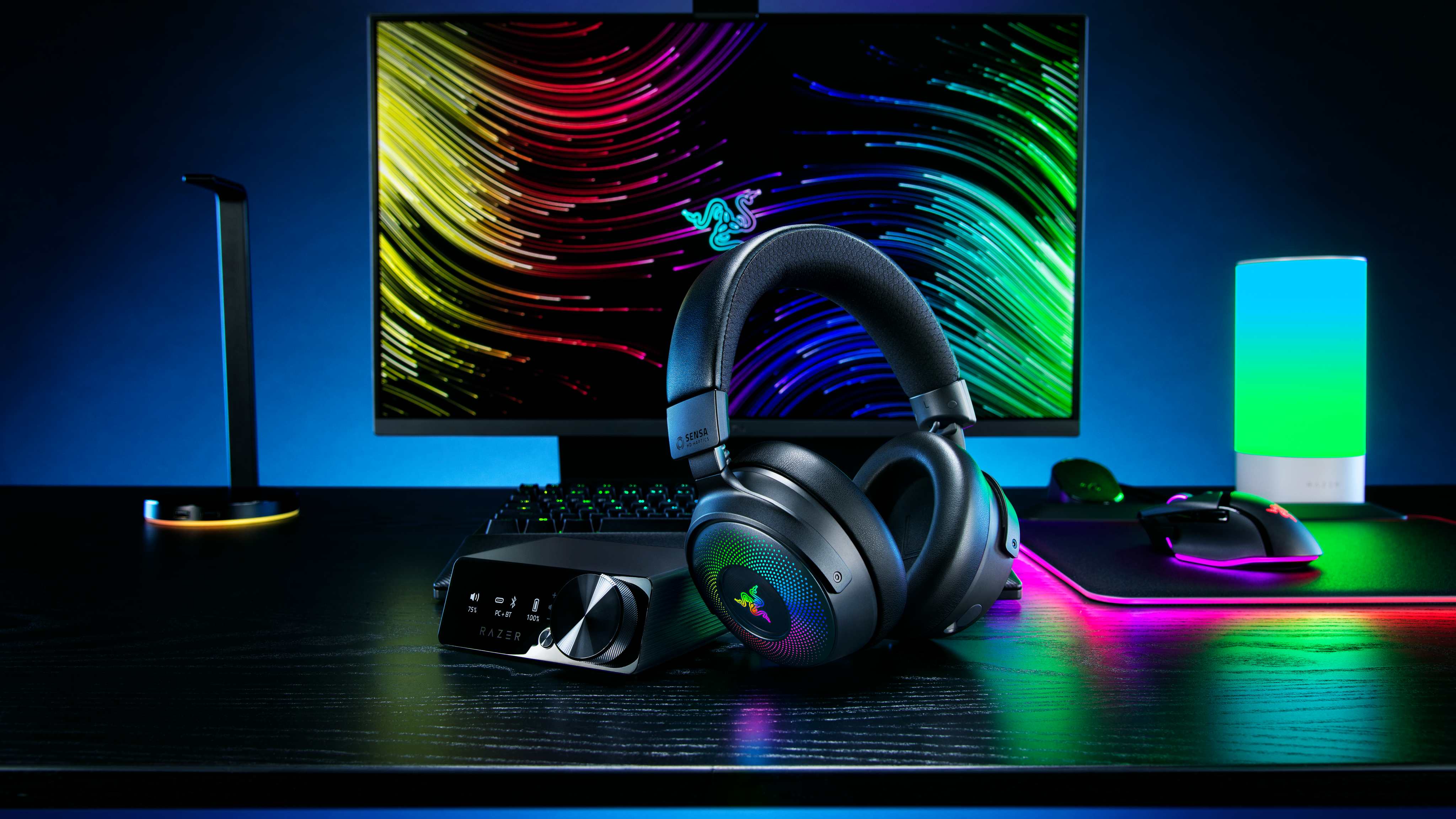 Image of the Razer Kraken V4 Pro wireless PC gaming headset.