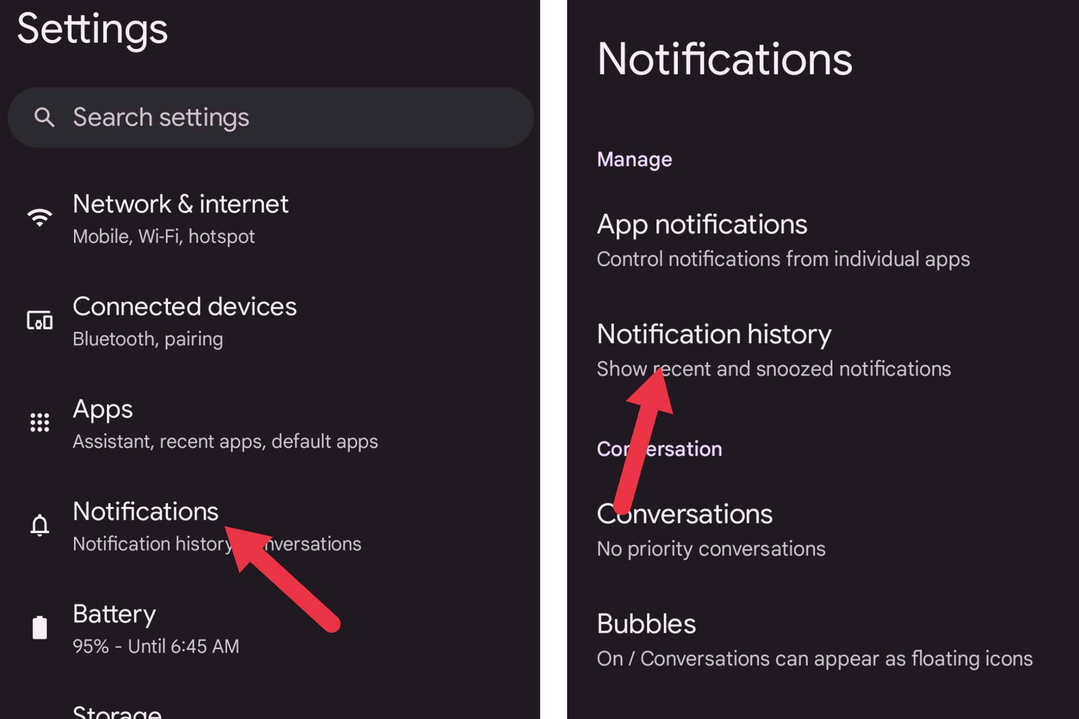 Notification History Step 2