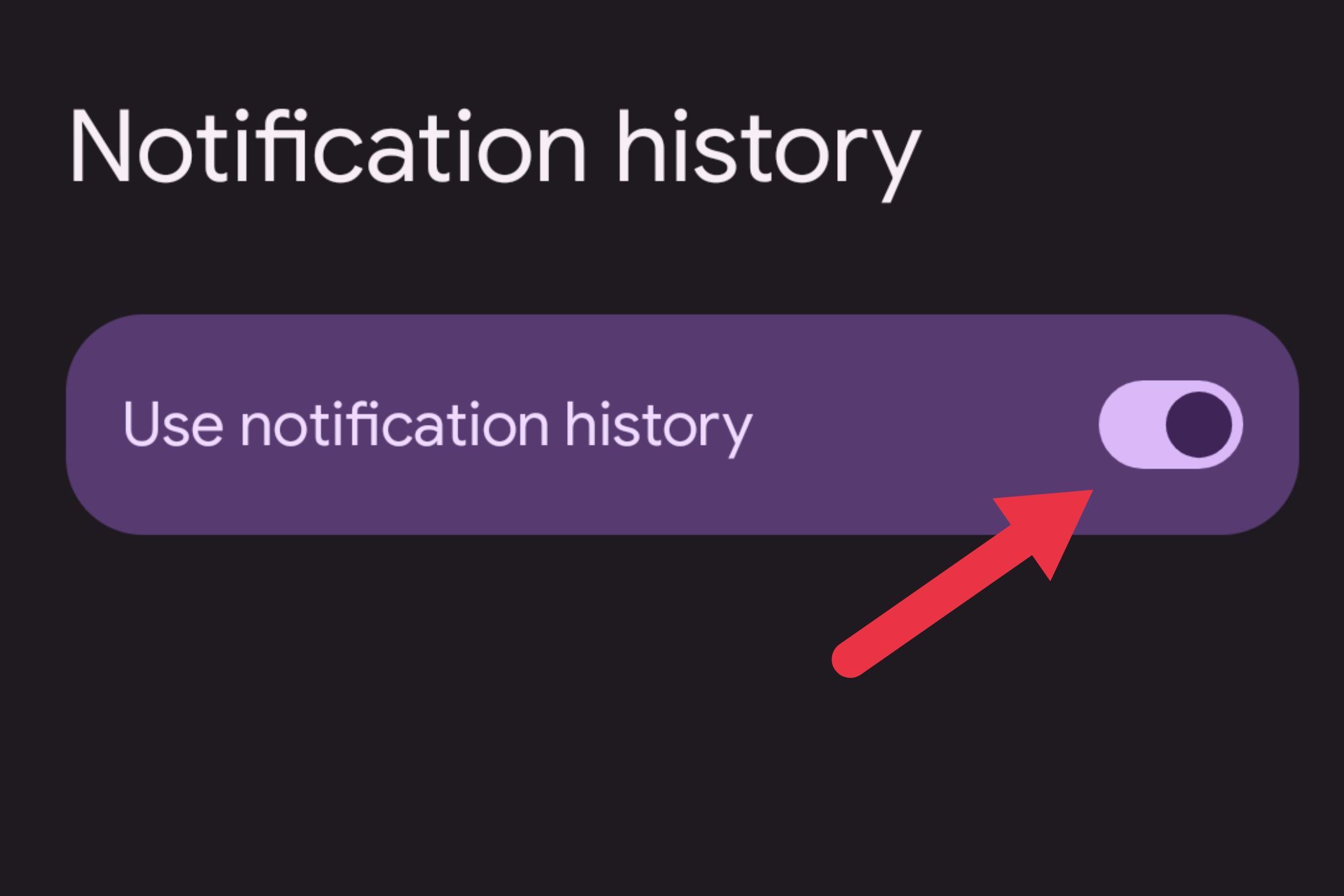 Notification History Step 3