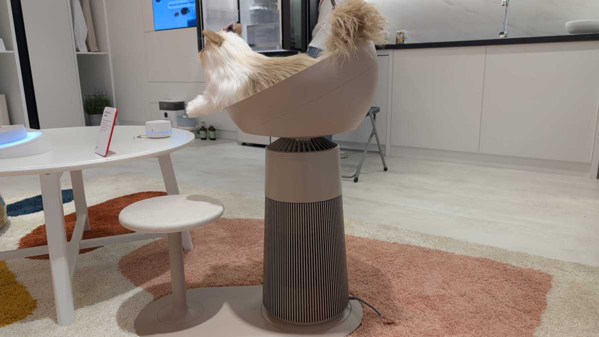 LG air purifier cat bed