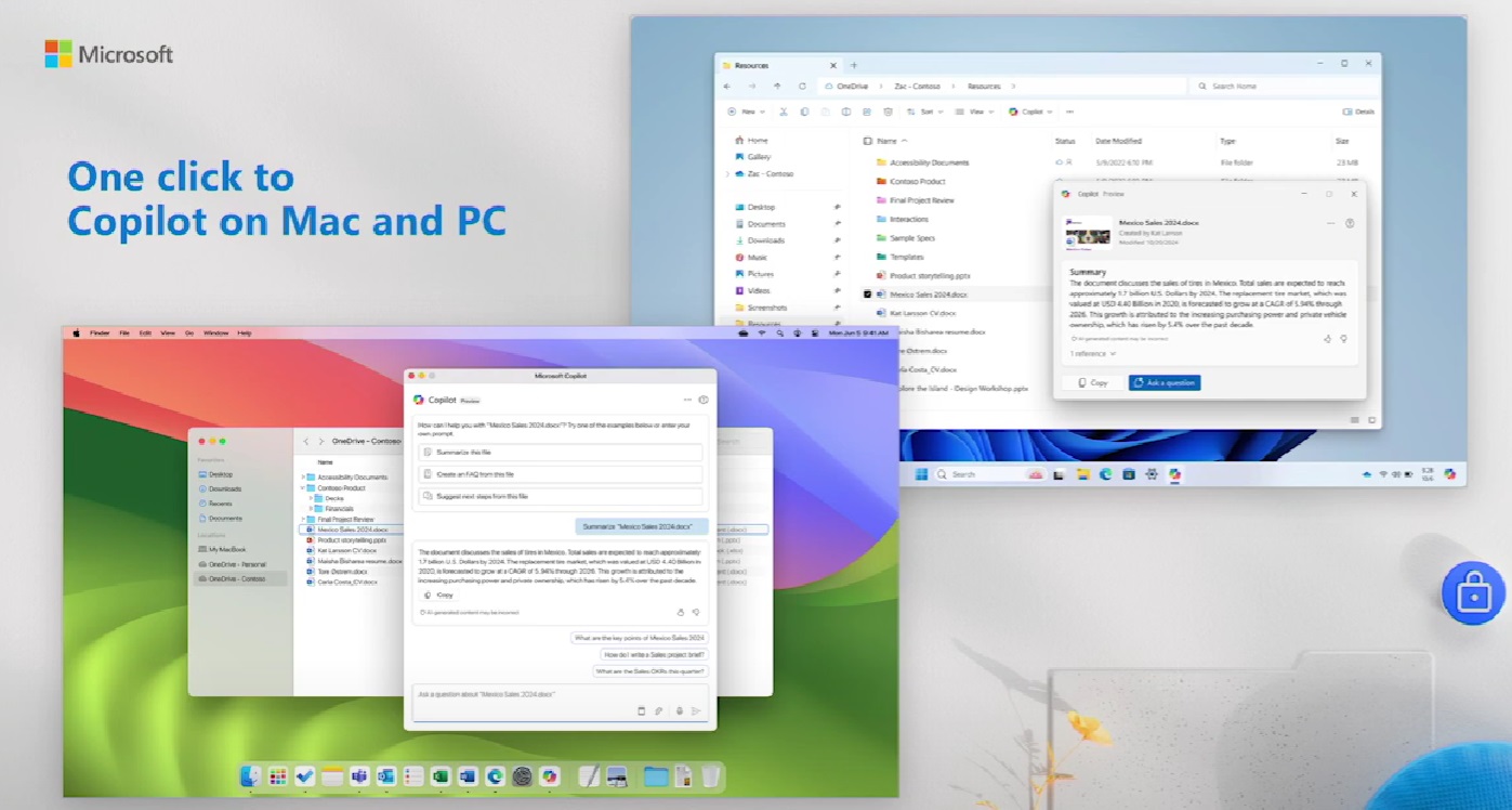 onedrive file actions open in copilot app windows macOS