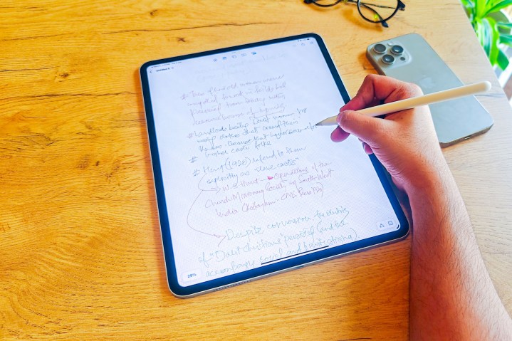 Taking notes on M4 iPad Pro.