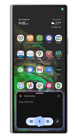 Samsung One UI Gestures using Gemini