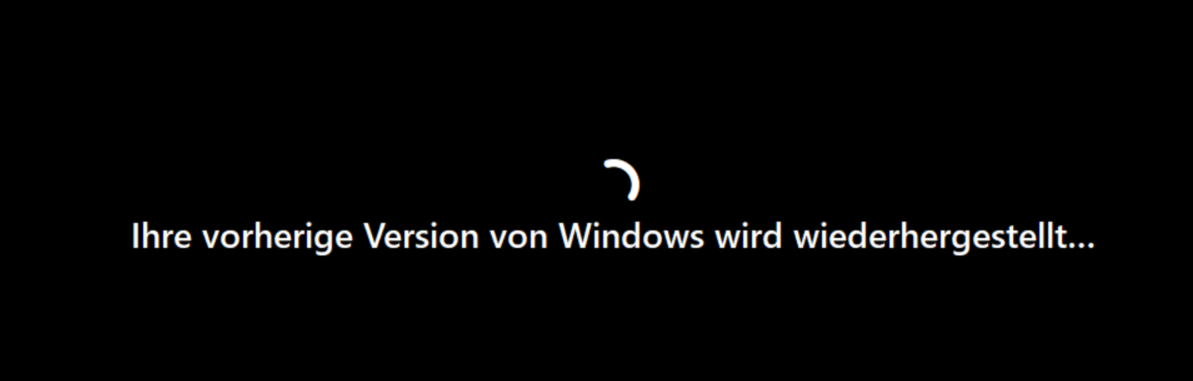 Windows 11 Zurückkehren