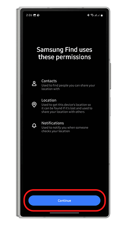 How to share your location permanently using Samsung Find app