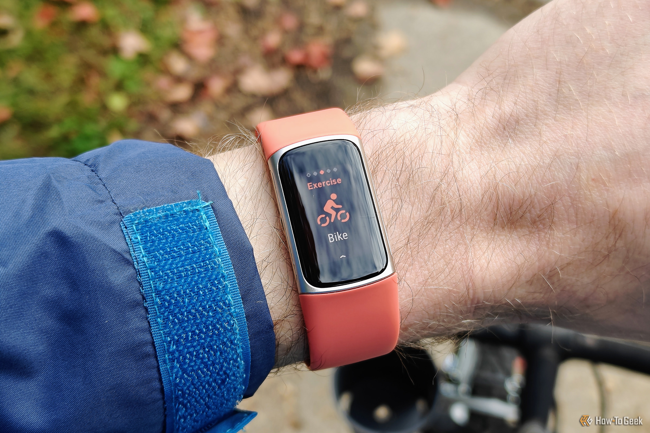 Biking activity on the Fitbit Charge 6.