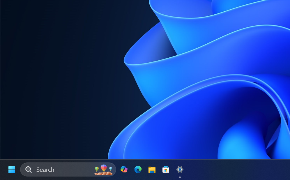 Smaller taskbar icons in Windows 11