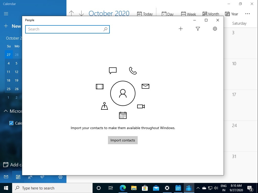 Windows 10 People app