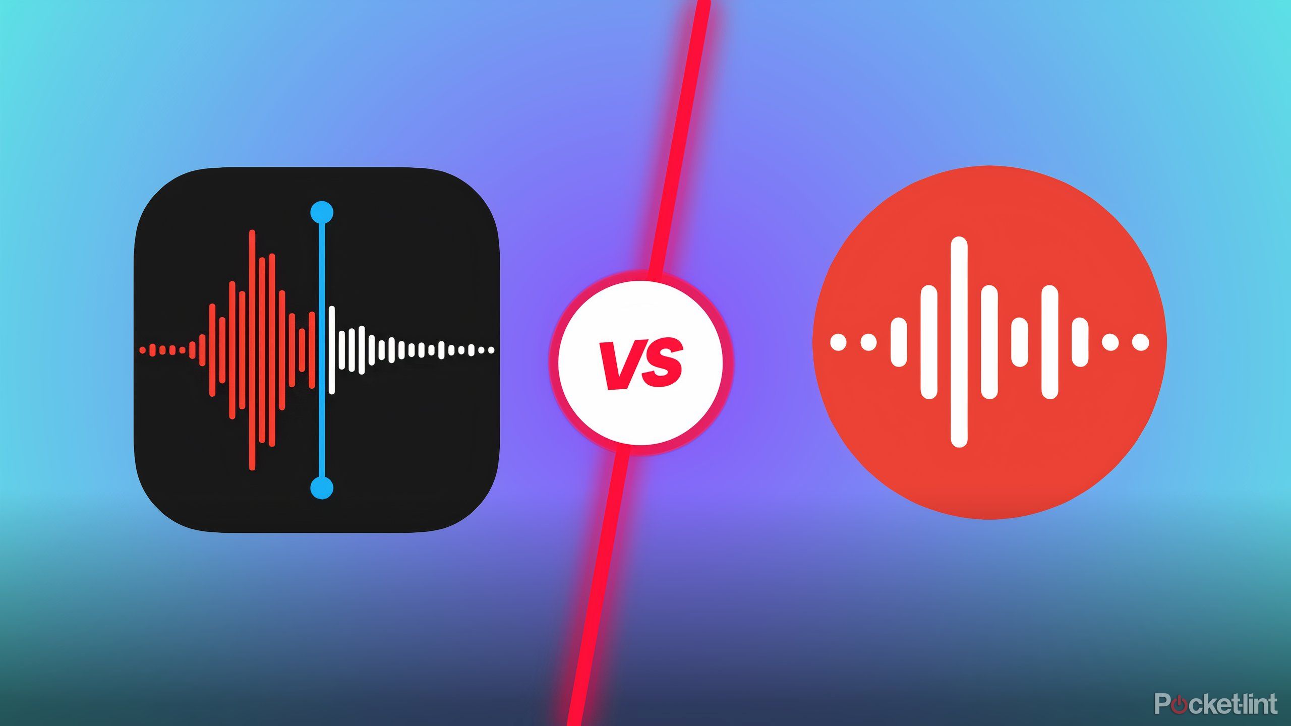 The Voice Memos log vs the Google Recorder logo.