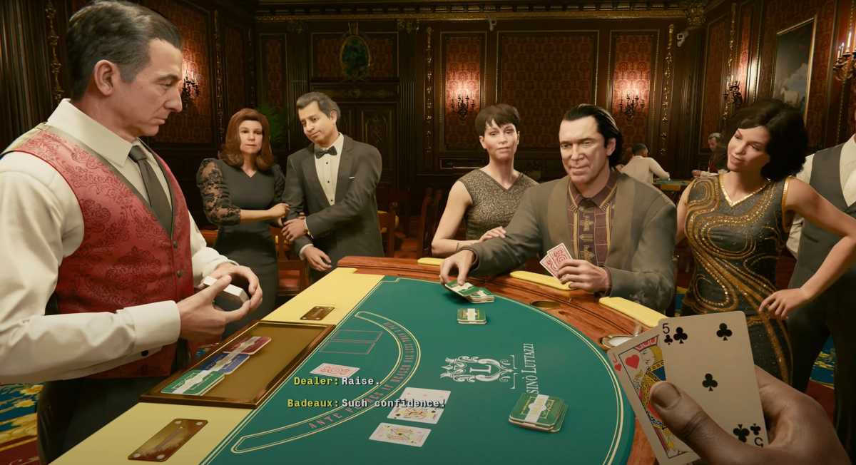 Raven Software zitiert gerne und wenn es passt James Bond: Hier ganz klar Casino Royale. Jene ikonische Szene zwischen Daniel Craig als 007 und Mads Mikkelsen als Le Chiffre ist in seiner Choreografie fast eine 1:1-Homage.