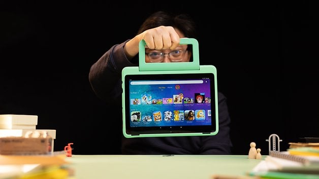 Amazon Fire HD 10 Kids Pro displaying the home screen