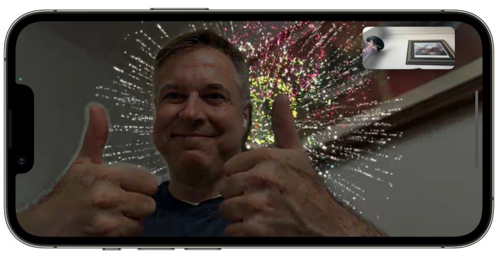 iOS 17 FaceTime Gesture Fireworks.