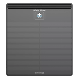 Withings Body Scan scale with a display showing 'BODY SCAN' and a figure icon.