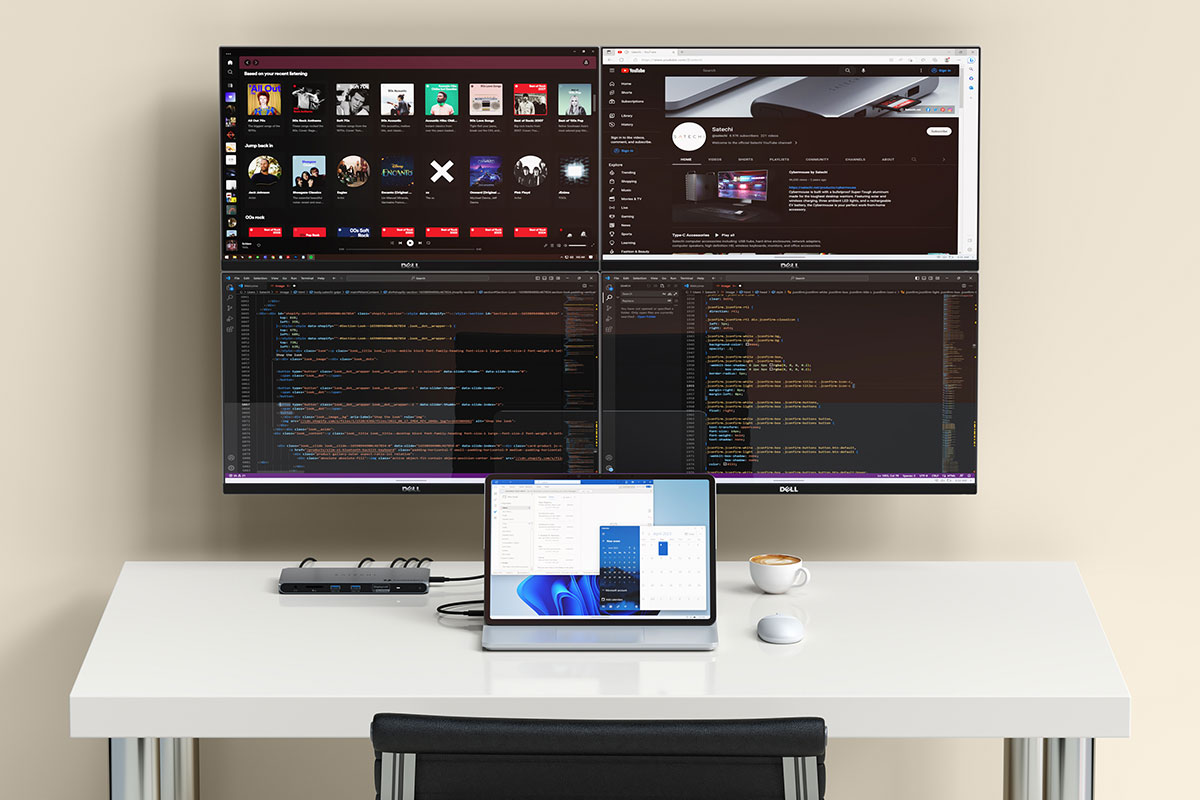 Satechi Thunderbolt 4 Multi-Display Docking Station - Best DisplayLink dock