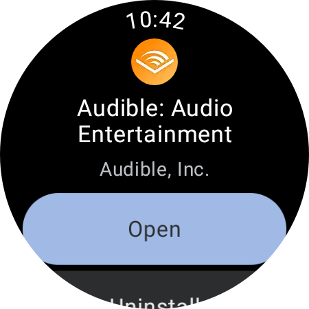 Audible Galaxy Watch App.