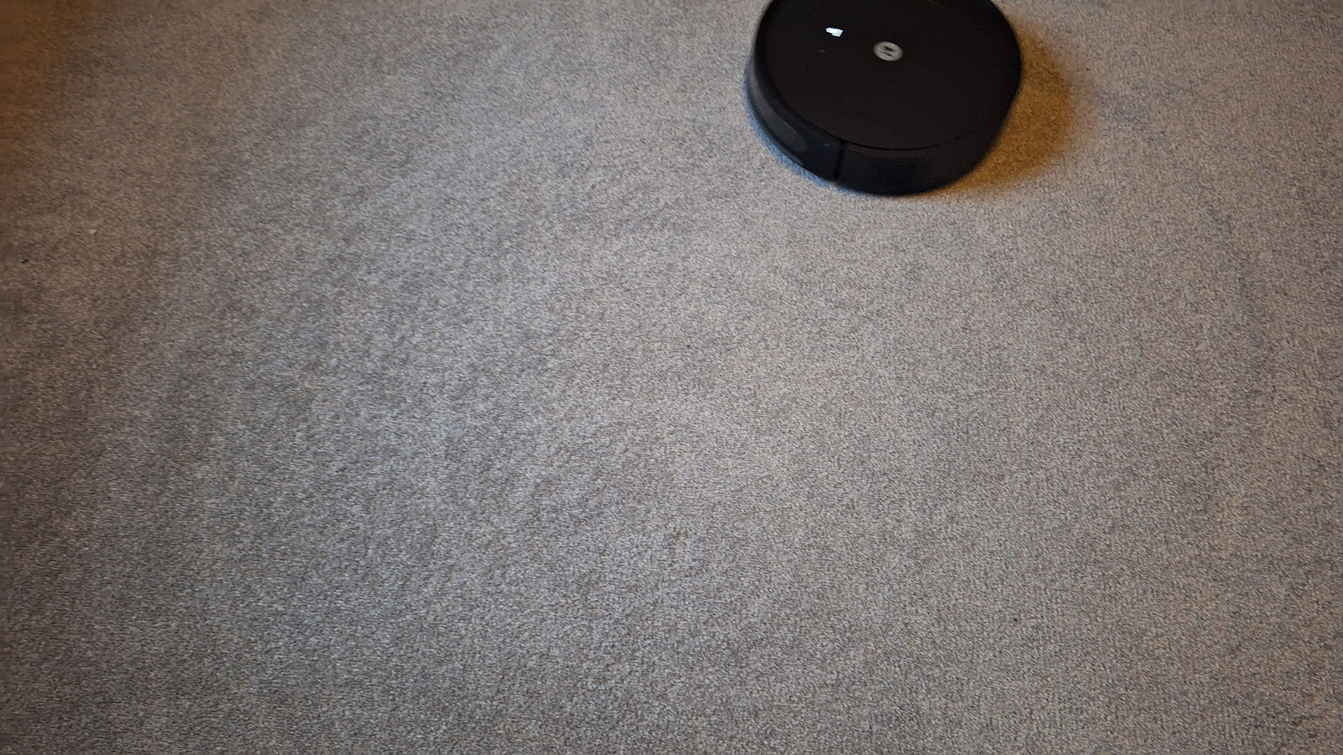 iRobot Roomba Combo Essential after completing a spot clean on carpet