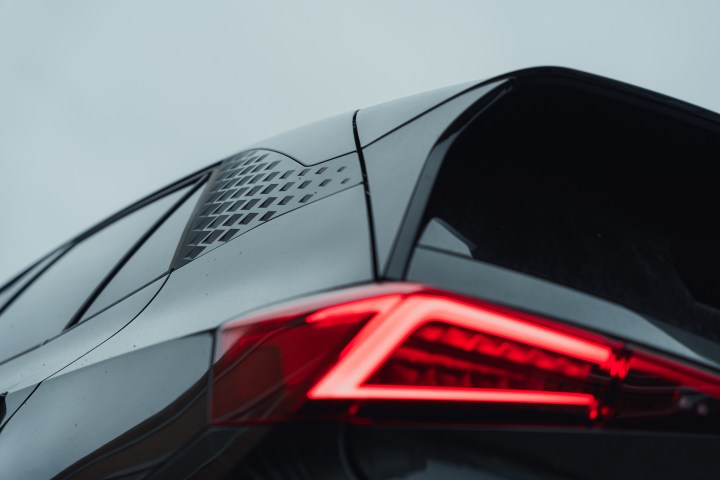 A photo of the Cupra Born VZ's tail light.