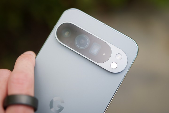 Close-up of the cameras on the Google Pixel 9 Pro XL.