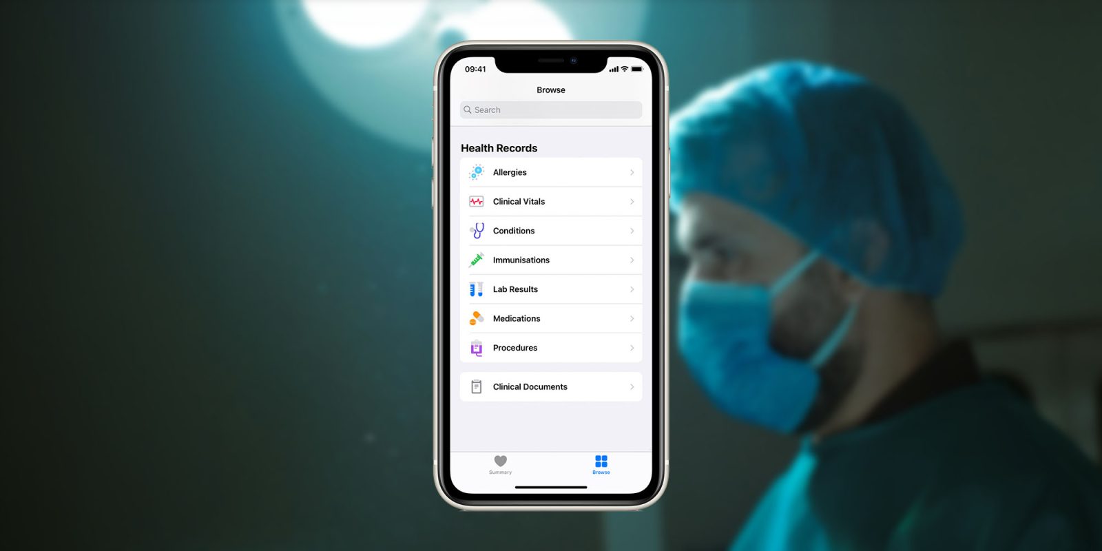 Surgical complications really brought home the value of Apple's Health Records feature | iPhone screenshot on blurred surgery photo